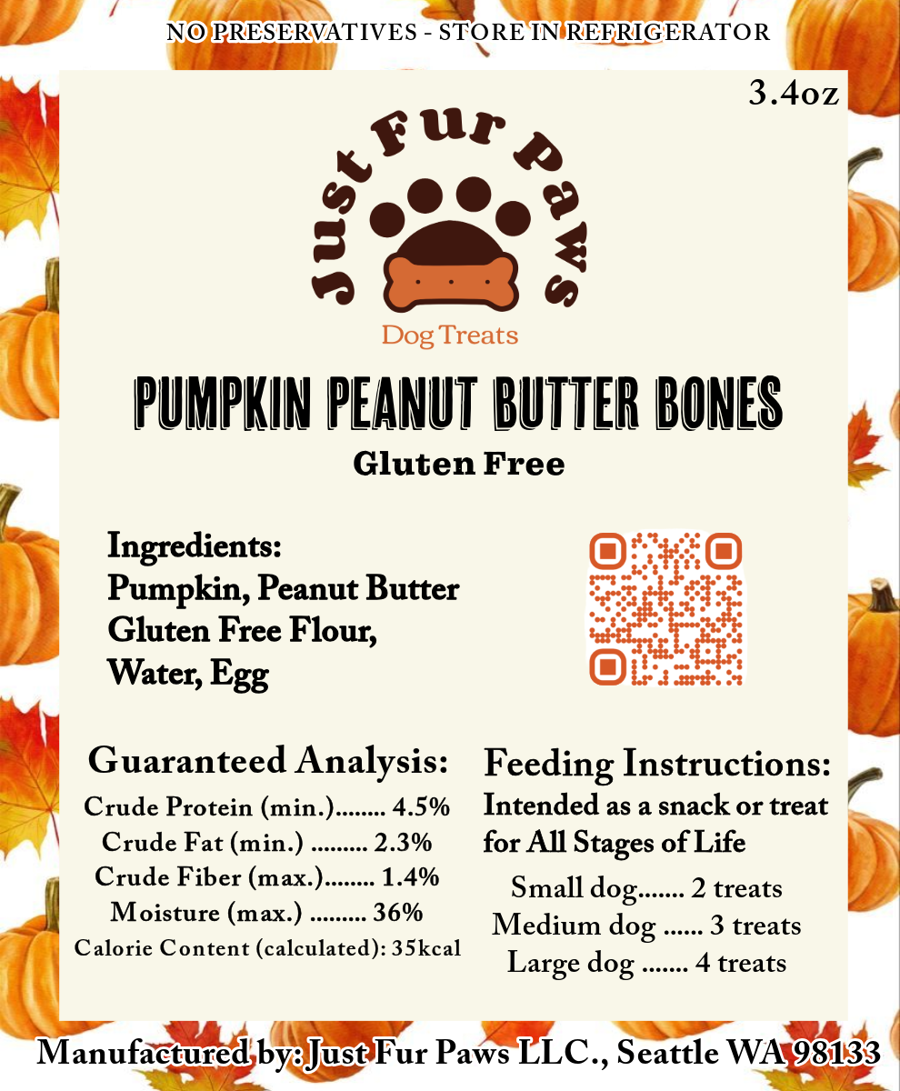 Pumpkin Peanut Butter Bones